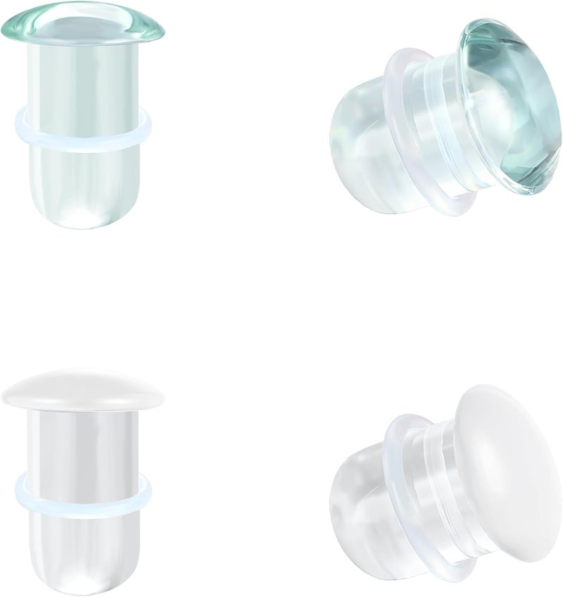 AccGin Store Glass Ear Stretching Kit Single Flare Plugs & Rubber Rings Unique 1mm Increments 3mm-25mm Gradual Sizing Smooth Glass Gauges for Daily Wear Earring Expander Stretcher Piercing Body Jewelry 4Pcs - Image 1